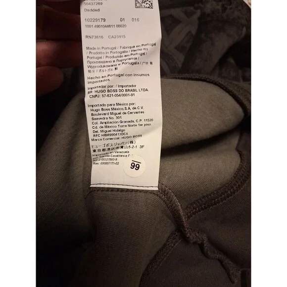 Hugo Boss Dadded Men's Oversized Charcoal Printed Sweatshirt Size S - Picture 9 of 11